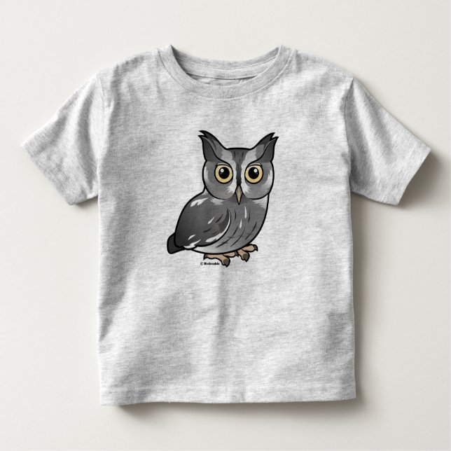Eastern Screech Owl (Grey Phase) Toddler T-Shirt (Front)