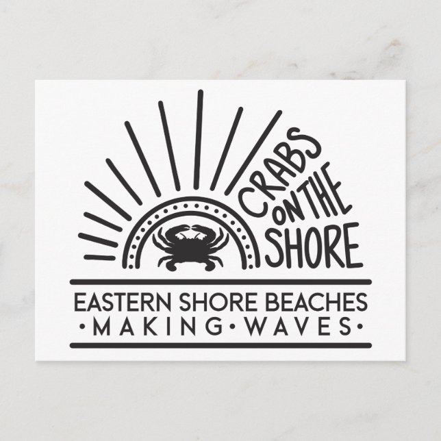 Eastern Shore Beaches Making Waves Postcard (Front)