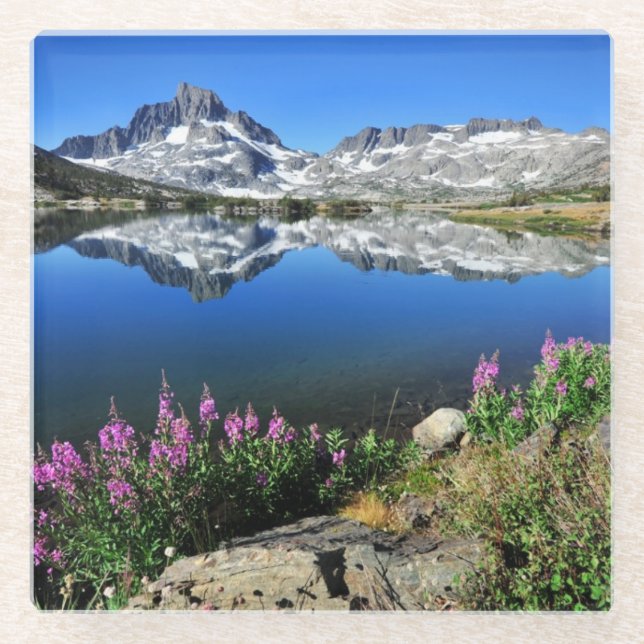 Eastern Sierra Mountains Glass Coaster (Front)