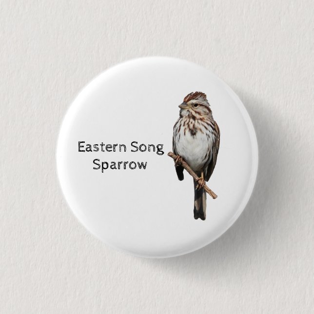 Eastern Song Sparrow 3 Cm Round Badge (Front)