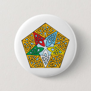 Eastern Star Celtic Knot 6 Cm Round Badge