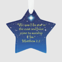 Eastern Star Christmas Scripture Tree Ornament