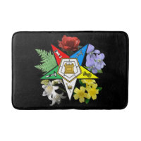 Eastern Star Floral Bath Mat