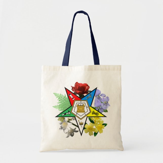 Eastern Star Floral Emblem tote (Front)