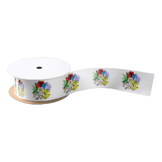 Eastern Star floral ribbon Satin Ribbon