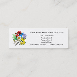 Eastern Star Floral Skinny Business Card