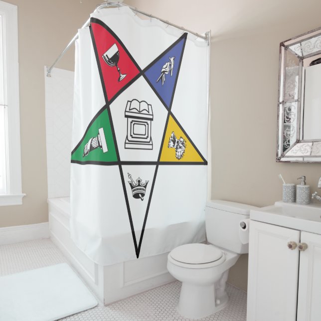 Eastern Star Shower Curtain (In Situ)
