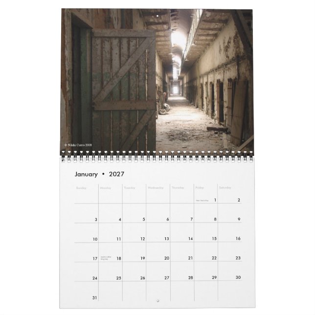 Eastern State Penitentiary Calendar 2012 (Jan 2027)