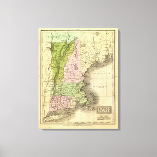 Eastern States Olney Map Canvas Print