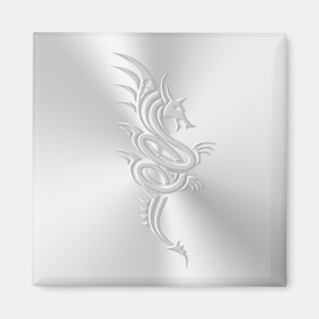 Eastern-style Dragon, Embossed-effect Magnet (Front)