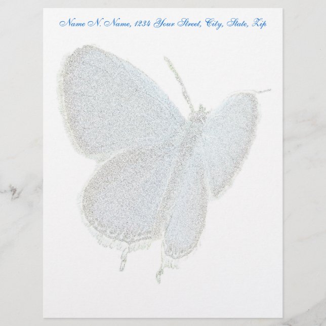 Eastern-Tailed Blue Butterfly Letterhead (Front)