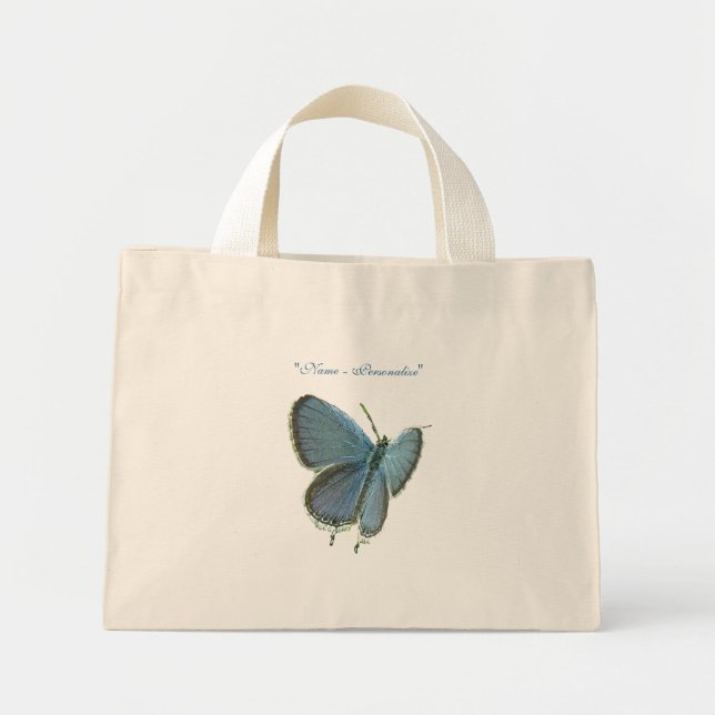 Eastern-Tailed Blue Butterfly Mini Tote Bag (Front)