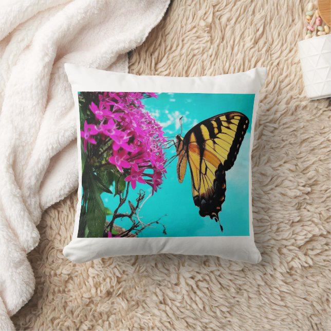 Eastern Tiger Swallowtail Butterfly #2 Cushion (Blanket)