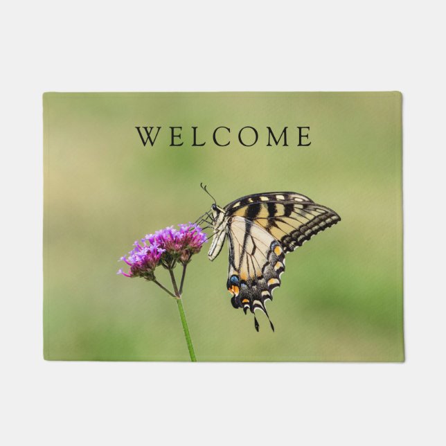 Eastern Tiger Swallowtail Butterfly Doormat (Front)