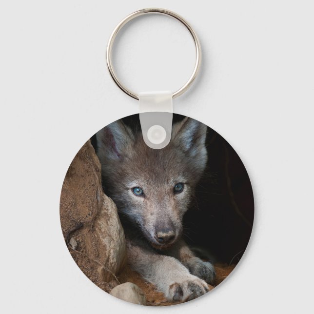 Eastern Timber Wolf Key Ring (Front)