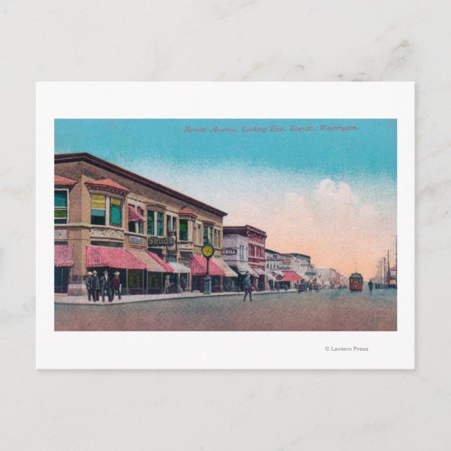 Eastern View from Hewitt AvenueEverett, WA Postcard (Front)