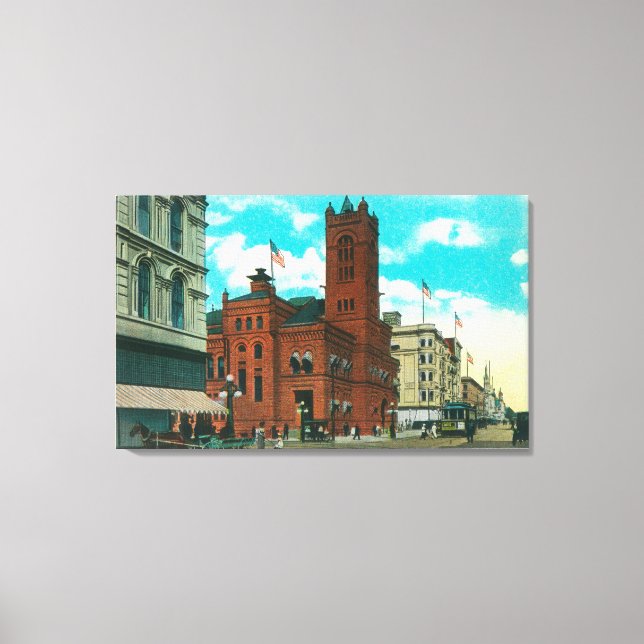 Eastern View from K St Looking at Post Office Canvas Print (Front)