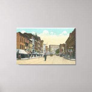 Eastern View of Court Street from Water Street Canvas Print