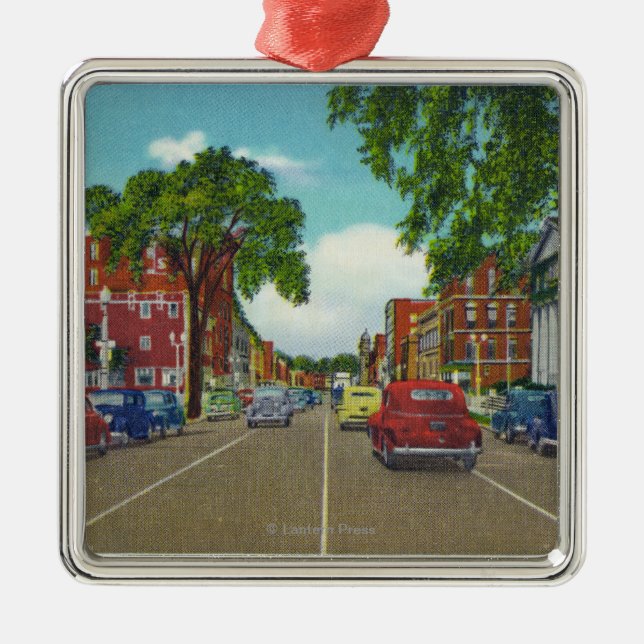 Eastern View of Genesee Street Metal Tree Decoration (Front)