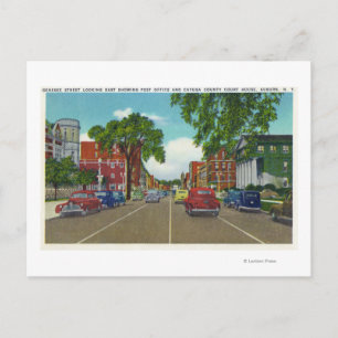 Eastern View of Genesee Street Postcard