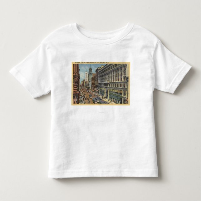 Eastern View of Market St from Powell St Toddler T-Shirt (Front)