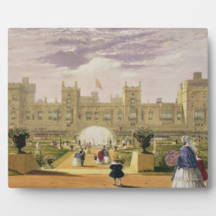 Eastern view of the Castle and Garden, Windsor Cas Plaque
