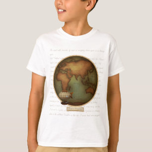 Eastern & Western Hemispheres Map 2-Sided T-Shirt