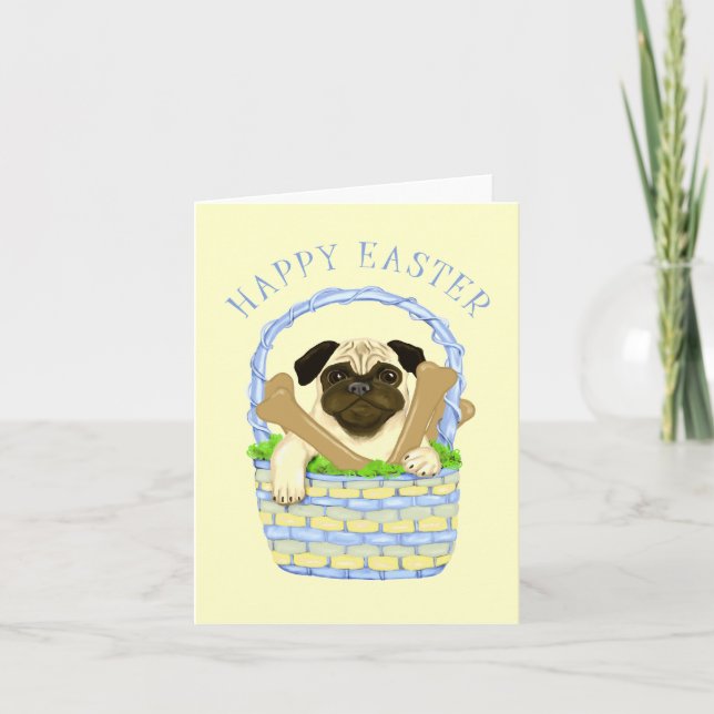 easterpug holiday card (Front)