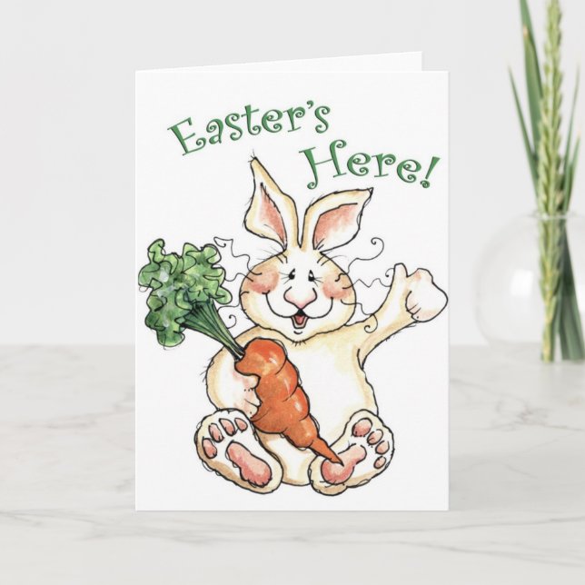 Easter's Here! - Greeting Card (Front)