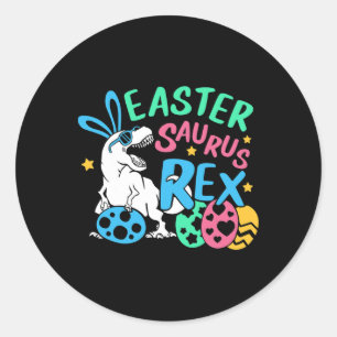 Eastersaurus T-rex Easter Day Tee, Cute Easter Bun Classic Round Sticker