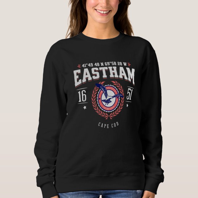 Eastham Massachusetts Cape Cod MA Nautical Beach S Sweatshirt (Front)