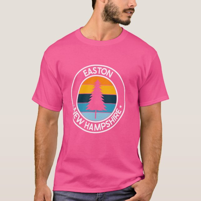 Easton New Hampshire NH USA City Pride Retro Sunse T-Shirt (Front)