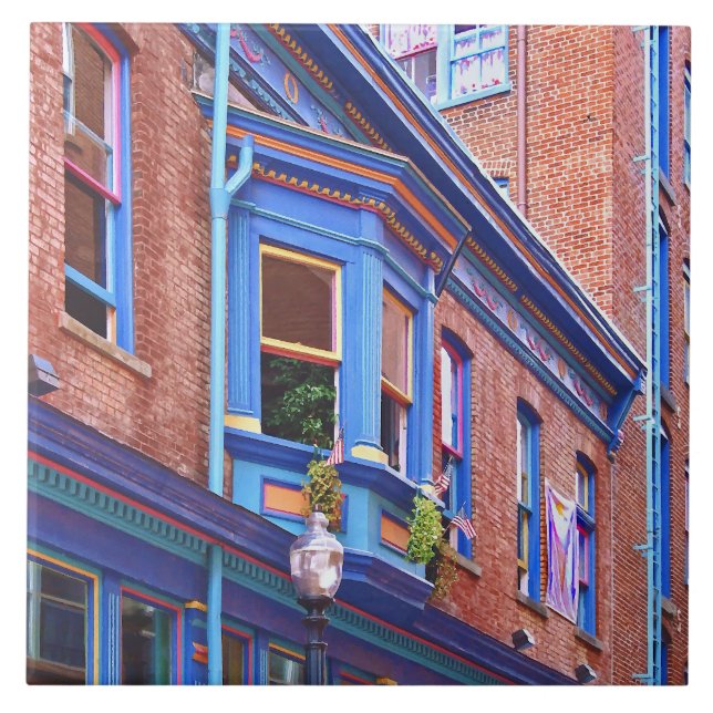 Easton PA - Street With Bay Window Tile (Front)