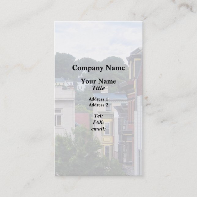 Easton PA - View From Window Business Card (Front)