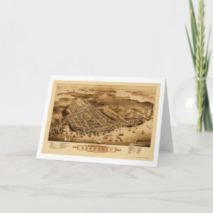 Eastport, ME Panoramic Map-1879 Card