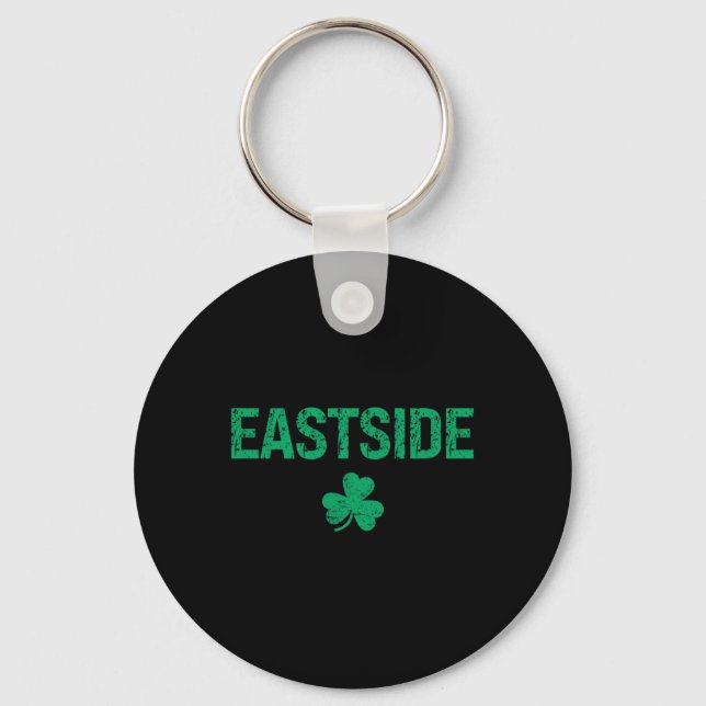 Eastside Irish Shamrock St Patrick's Day  Key Ring (Front)