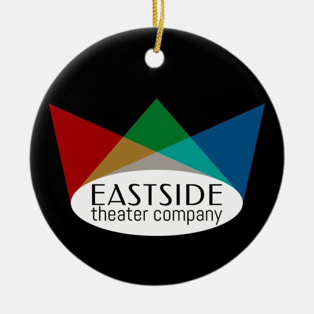 Eastside Theatre Company, Black   Ceramic Tree Decoration (Front)
