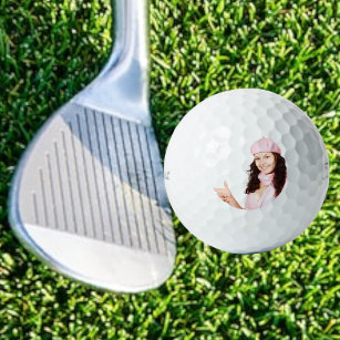 Easy add own photo personalised custom golf balls