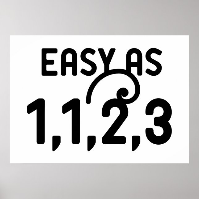Easy as 1,1,2,3 poster (Front)