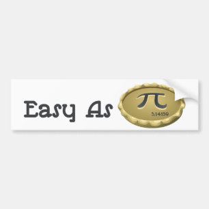 Easy As Pi Bumper Sticker