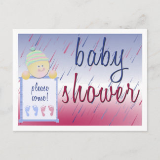 Easy baby shower postcard