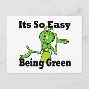 Easy Being Green Postcard