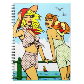 Easy Breezy Beach Babes Spiral Notebook