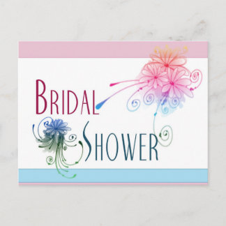 Easy Bridal Shower Invitation Postcard