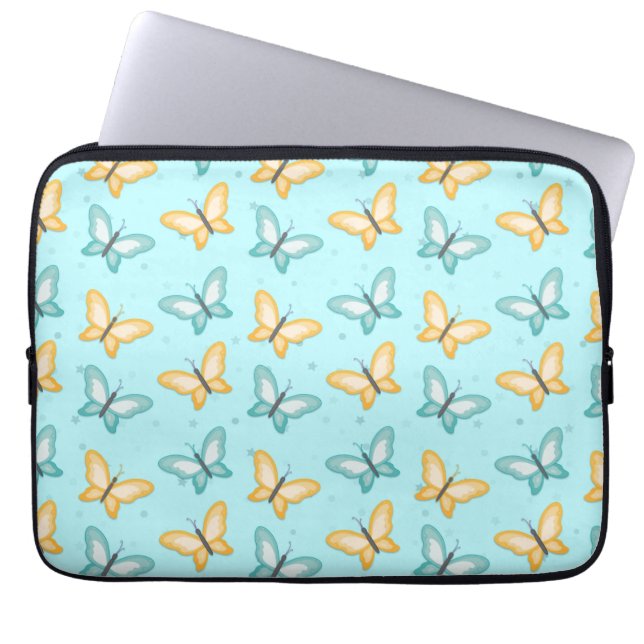 Easy Butterfly Nail Art Laptop Sleeve (Front)