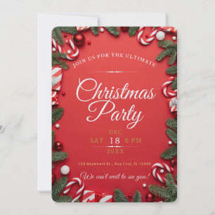 EASY! Christmas Party Invitation -Add Your Details