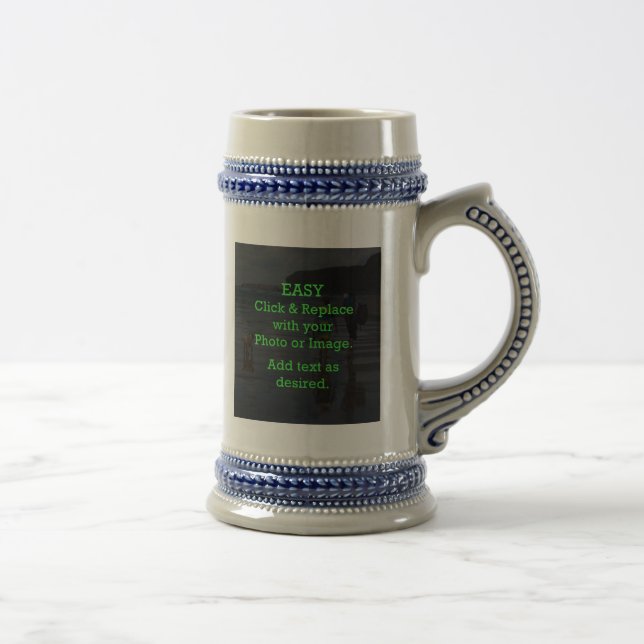 Easy Click & Replace Image to Create Your Own Beer Stein (Right)
