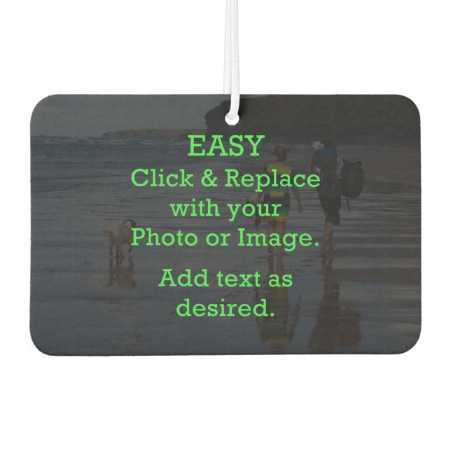 Easy Click & Replace Image to Create Your Own Car Air Freshener (Front)