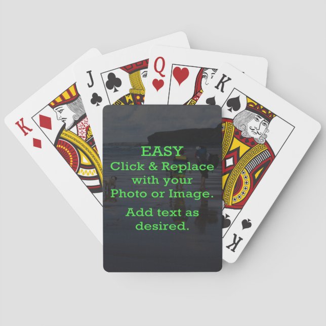 Easy Click & Replace Image to Create Your Own Playing Cards (Back)