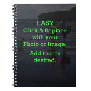 Easy Click & Replace Image to Create Your Own Spiral Notebook
